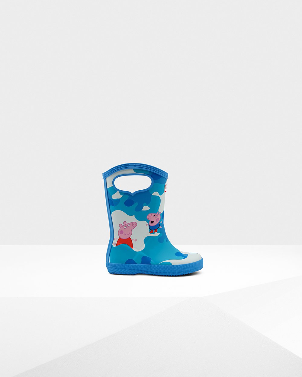 Regenlaarzen Kinderen - Hunter Original First Peppa Pig Grab Handle - Blauw - 26DUFWXAV